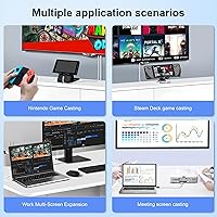 Vista 5 de Cable adaptador USB C a HDMI compatible con Nintendo Switch, cable de conversión tipo C a HDMI, sustituye a la estación de acoplamiento