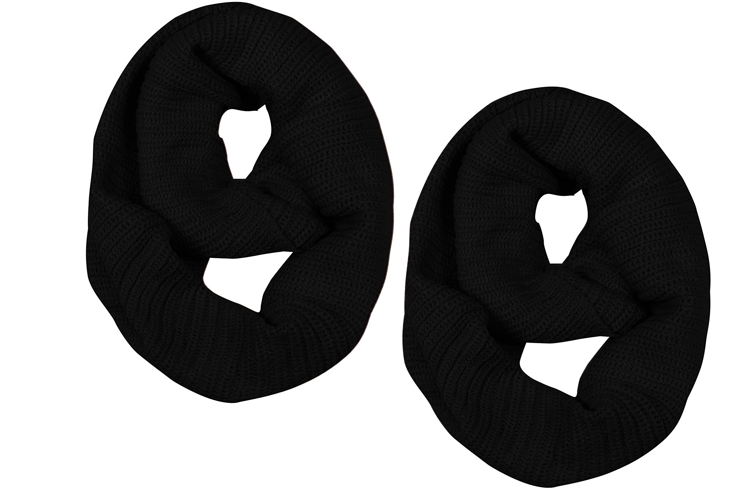 Peach Couture Chunky Warm Cable Knit Infinity Large Loop Wrap Around Scarf (Many Colours)