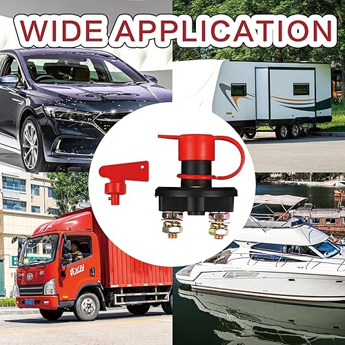 Miniatura 6 de GOGONFLY Interruptor de desconexión de batería interruptor de apagado de batería de 12 V y 24 V interruptor de apagado de energía para automóvil