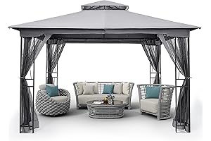 HAPPATIO 10' x 12' Soft Top Gazebo for Outdoor Entertaining