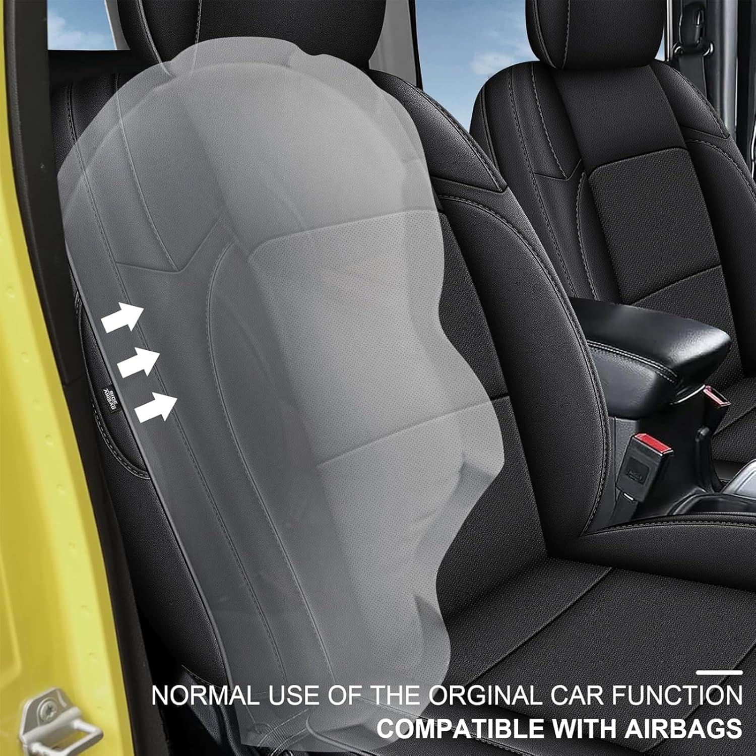 TTX LIGHTING Seat Covers for Jeep Wrangler JK Custom Fit 2007 2008 2009 2010 2-Door Faux Leather Car Seats Cover Black
