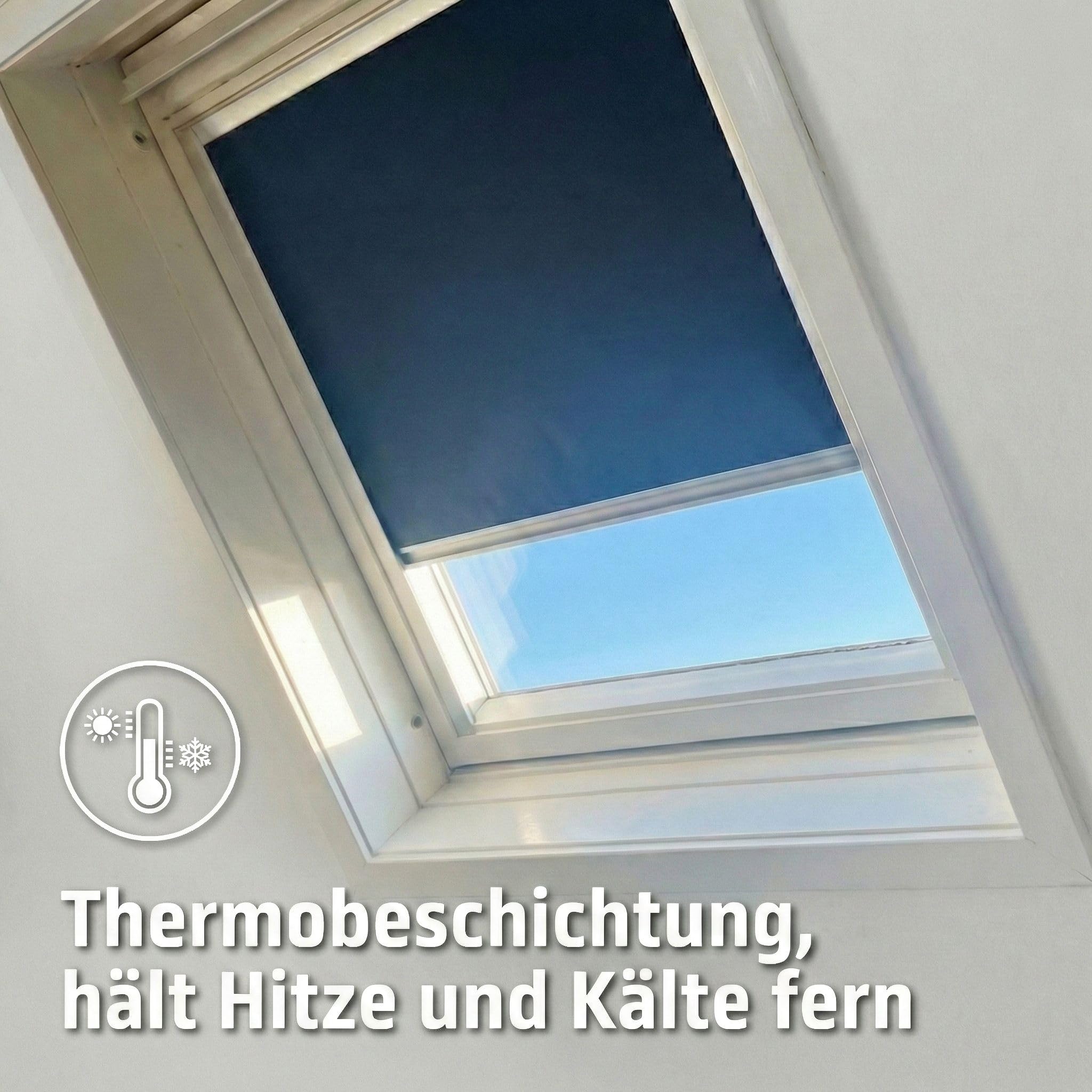 Cocoon Dachfenster Verdunkelung S06 - Kompatibel mit VELUX - Sand | Dachfenster Rollo mit Thermobeschichtung - 100% Verdunkelnd - Leichte EasyClick Montage - Kompatibel mit VELUX Dachfenstern
