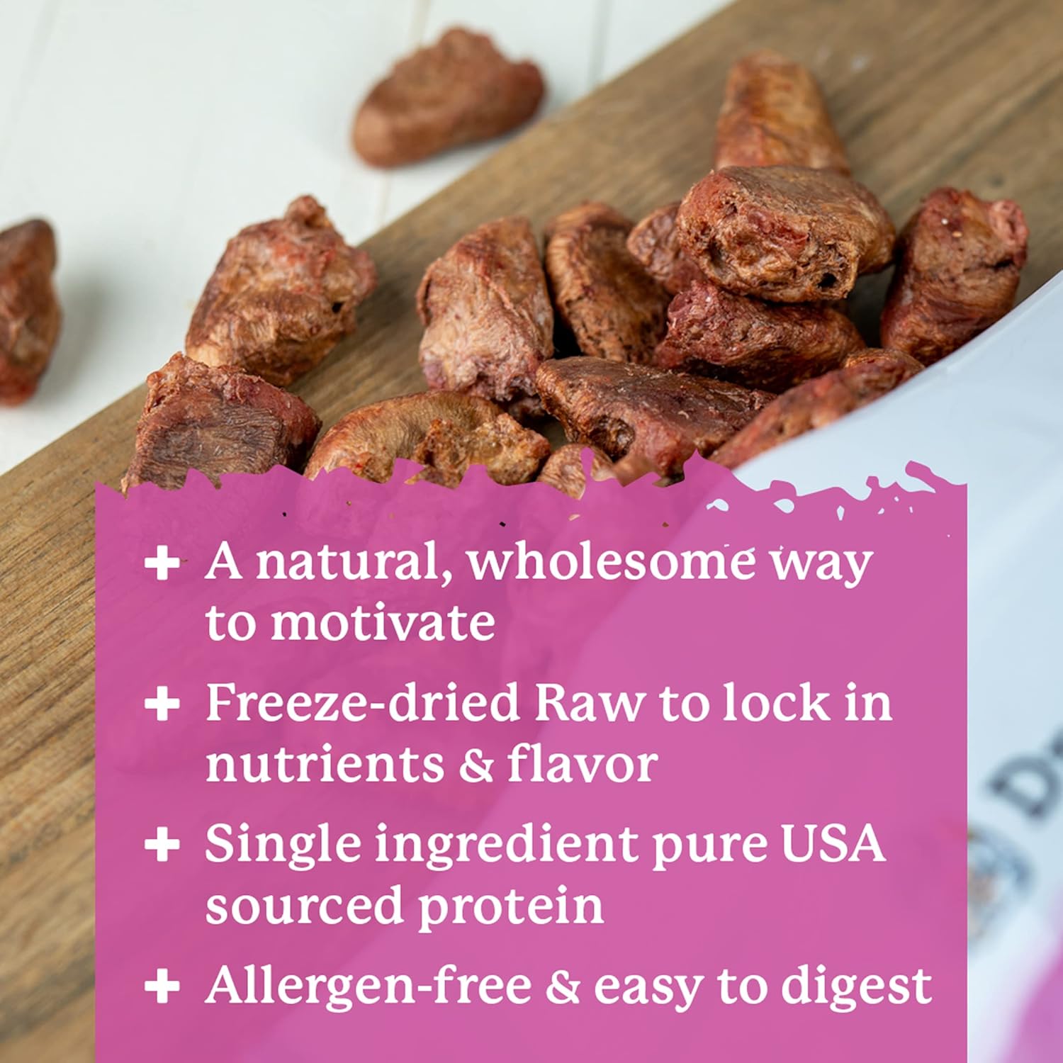 Dr. Harvey's Chicken Hearts Freeze Dried Training Cat Treats with Real Chicken Hearts for Cats, 7 Ounces