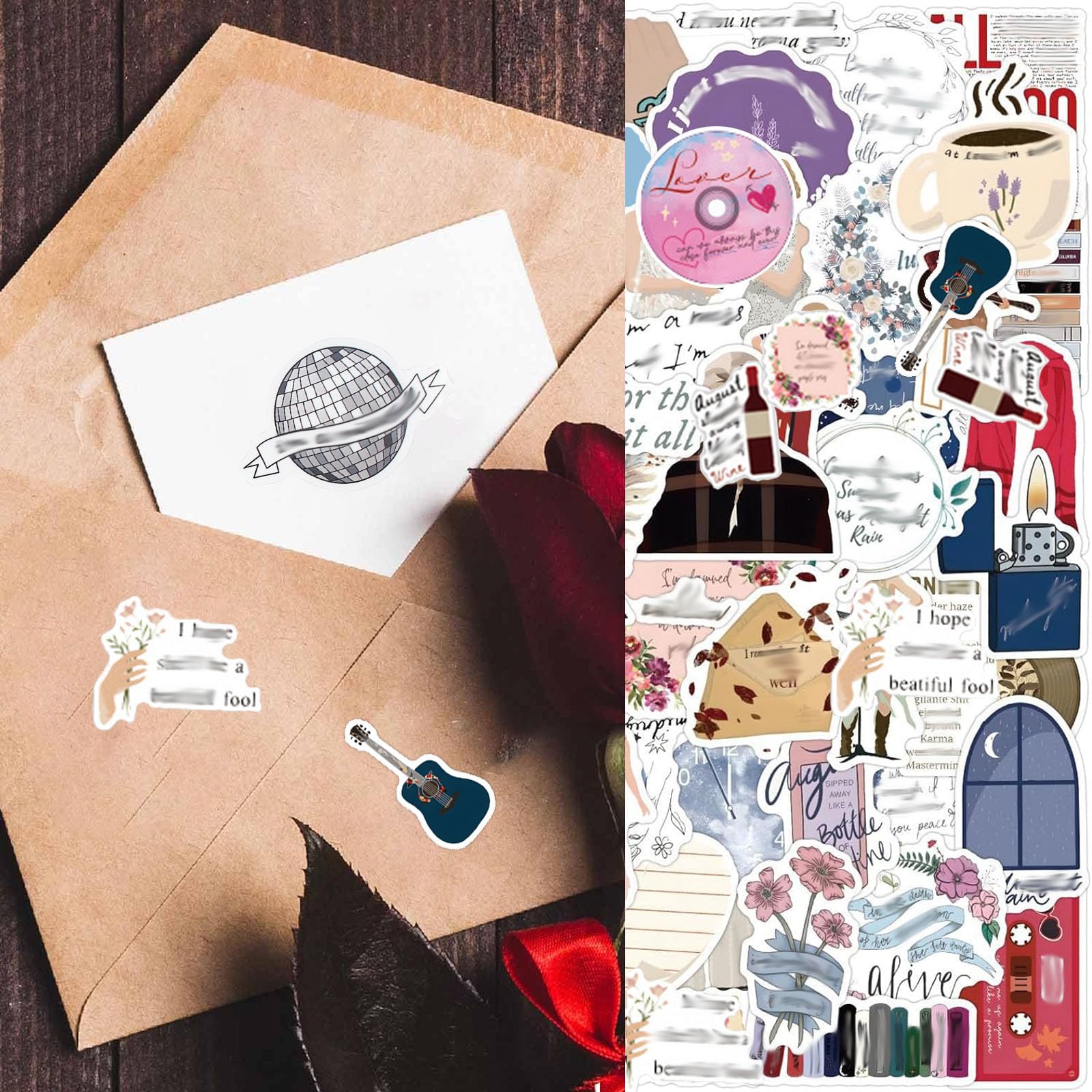 GWAWG 200 Pack Singer Stickers, Waterproof, Pop, Fashion Aesthetic Trendy Music Scrapbook Stickers for Laptop Water Bottles - Image 4