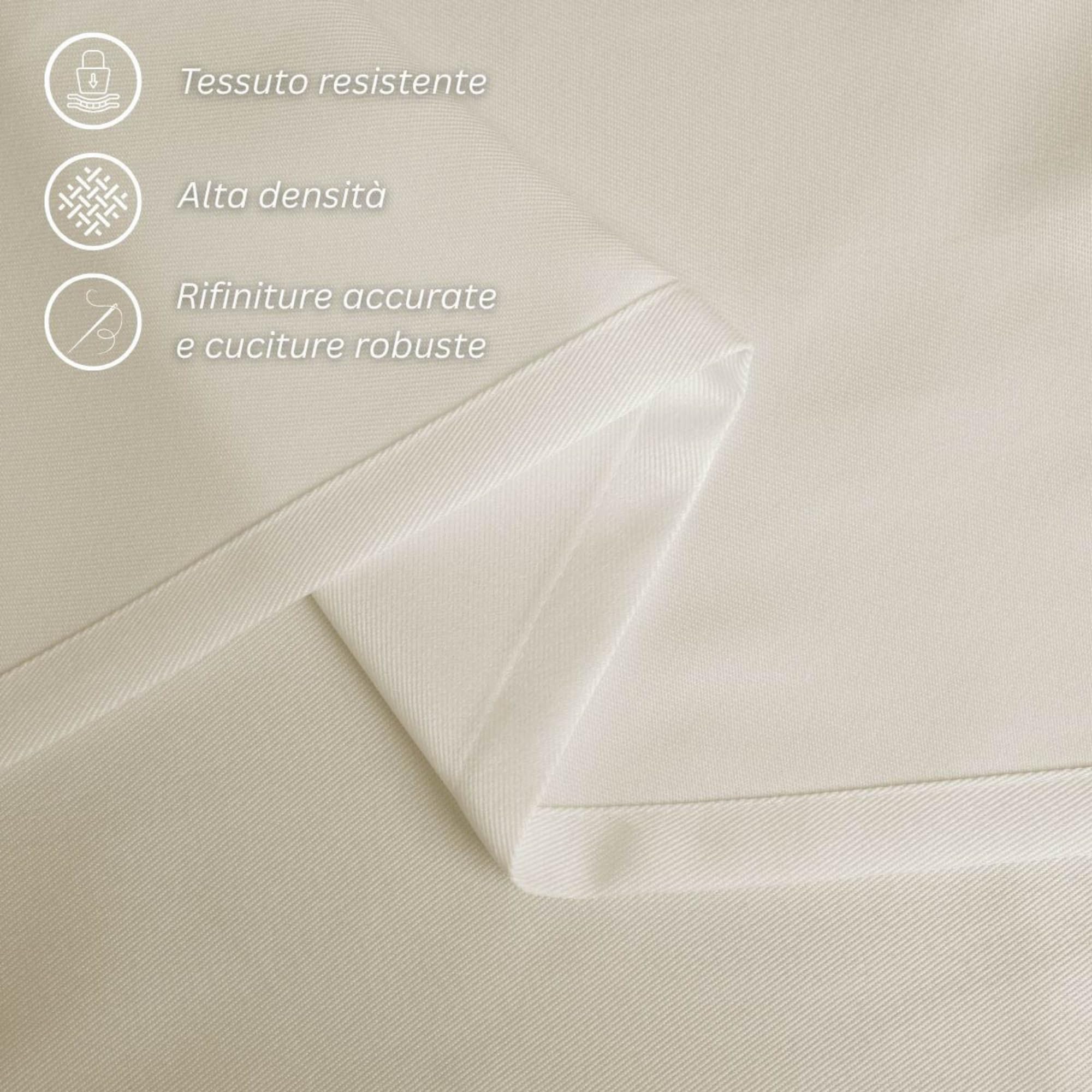Morbidissimi Tenda Gazebo Idrorepellente e Resistente, Tenda Da Esterno 200x240 cm per Gazebo, Dotata di Passanti con Chiusura a Strappo, 100% Made in Italy - Panna