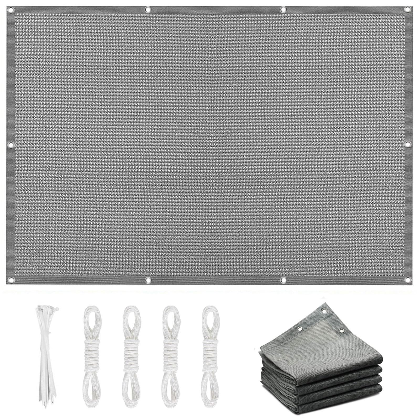 Voile ombrage 2 x 3.5 m respirante bâche dombrages protection rayons UV terrasse