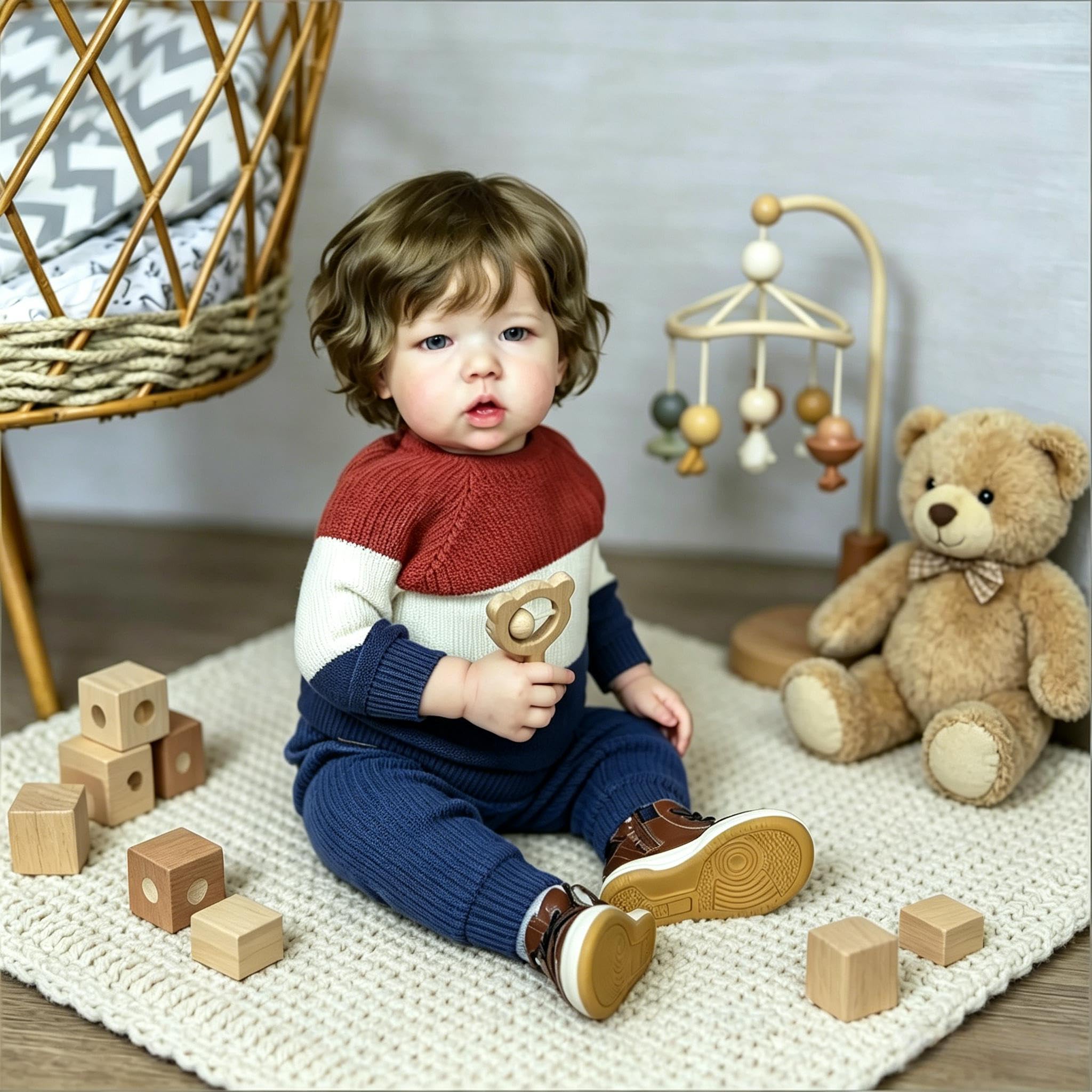 Realistische Reborn Baby Puppe Junge Liam, 70 cm Große Größe Reborn Kleinkindpuppen, Lebensechte Babypuppe mit weichem Stoffkörper, die wie EIN echtes Kleinkind Puppe