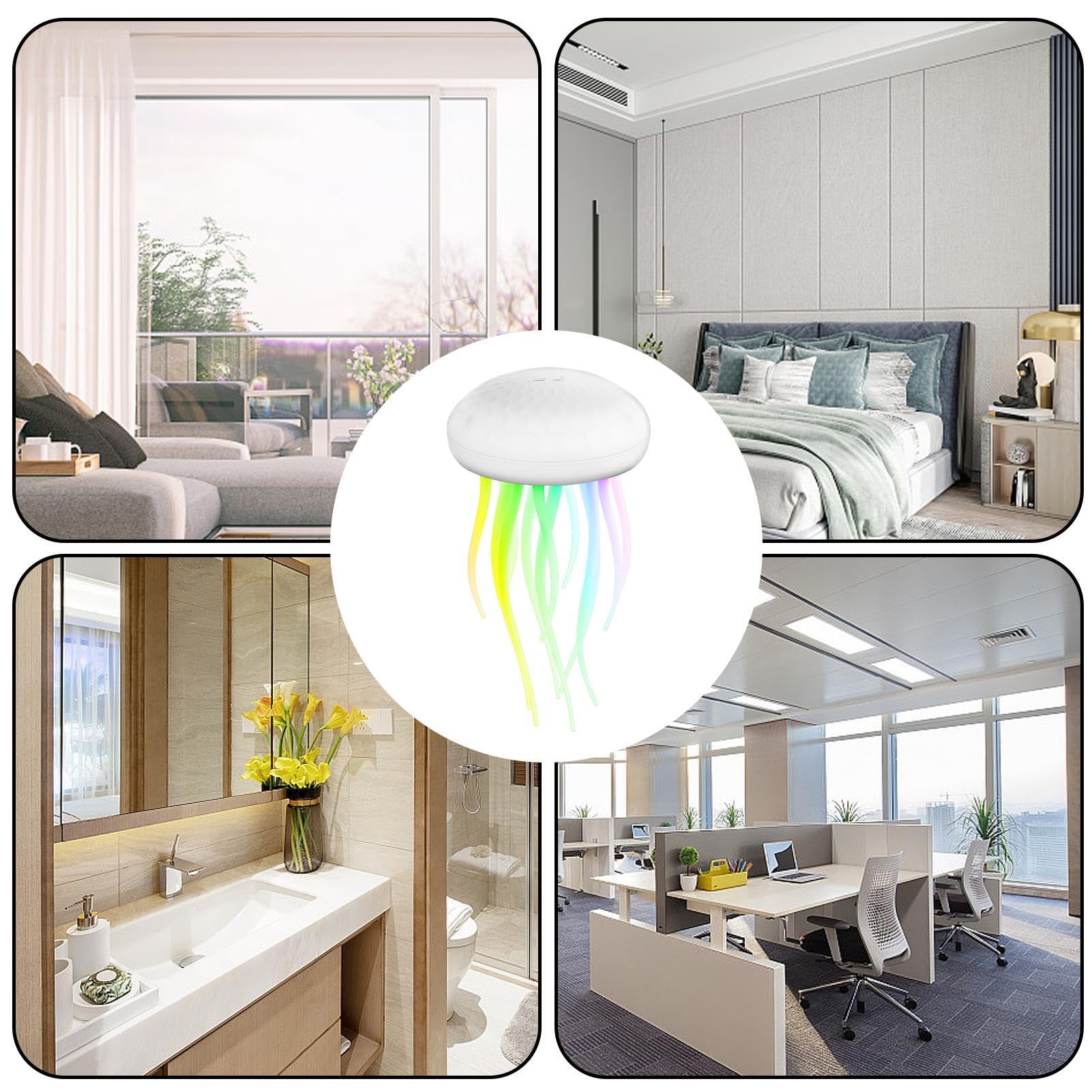 Luce notturna a LED con, lampada con Lampada luminosa per ad attivazione | Luce notturna a LED carina, lampada medusa ricaricabile da 1000 mAh, lampada da comodino medusa RGB per soggiorno c