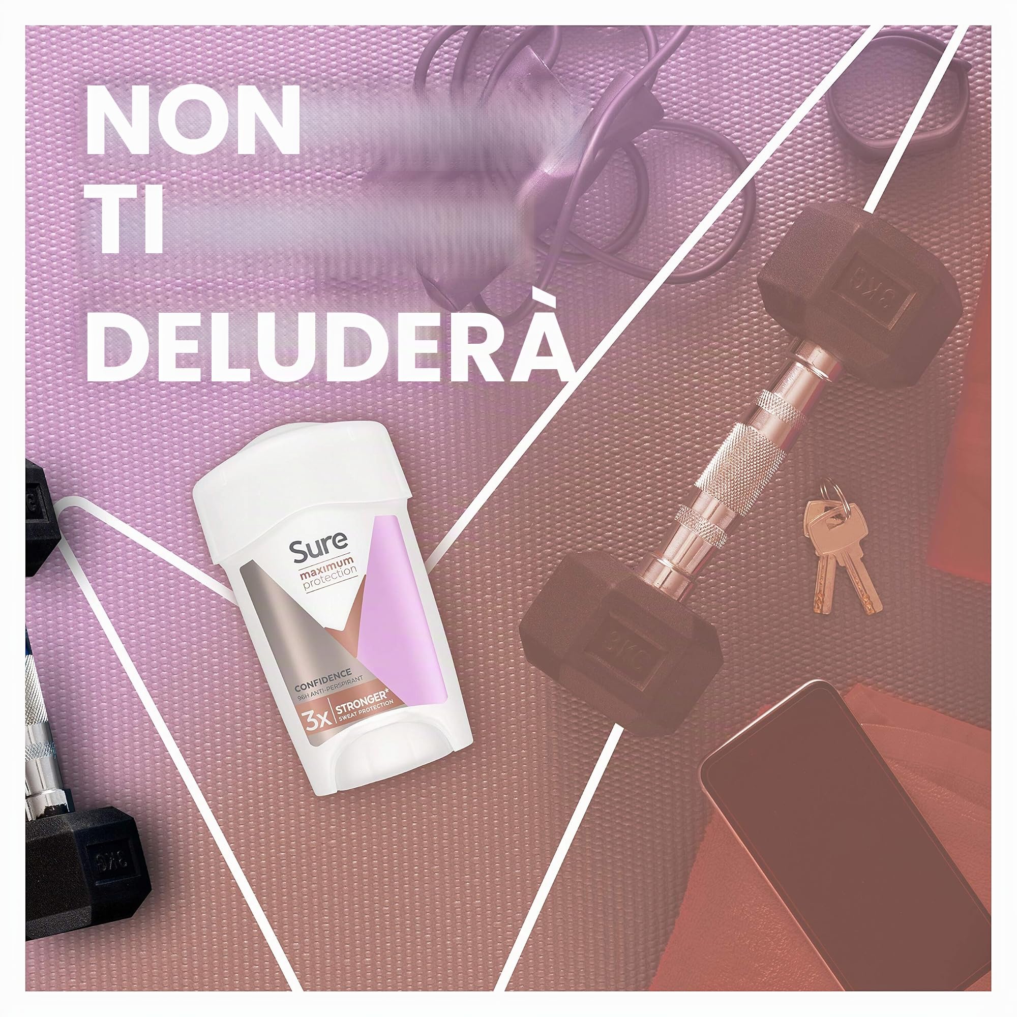 Sure Women Maximum Protection Confidence - Crema deodorante anti-traspirante, 45ml, confezione da 6