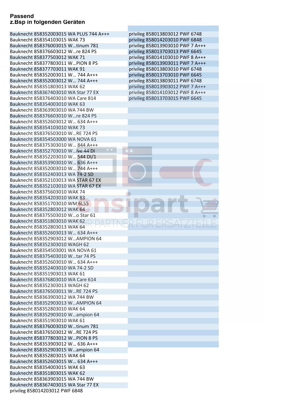 Türe kompatibel/Ersatz wie Bauknecht 481010604375 komplette Waschmaschinentüre mit Türringen Frontscheibe Scharnier und Griff für Waschmaschine