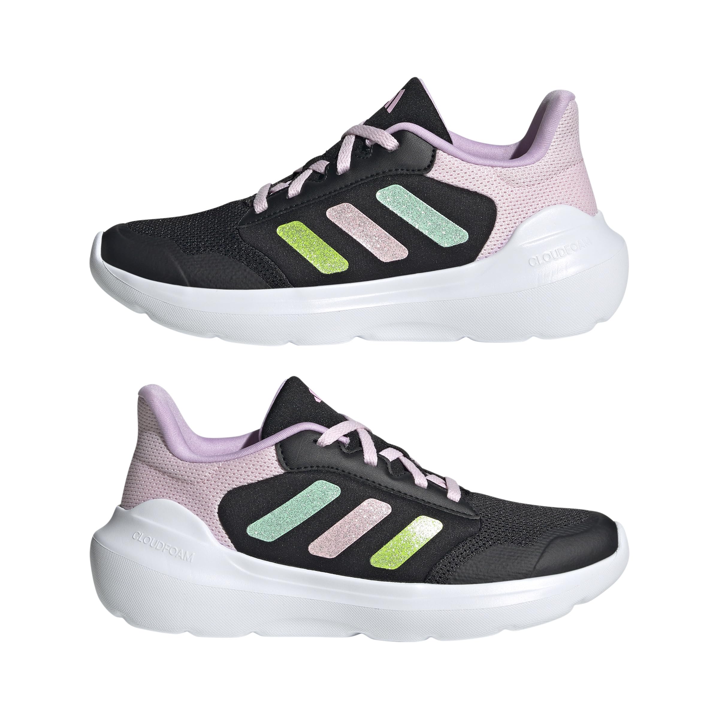 adidas Unisex niños TENSAUR Run 3.0 Shoes Junior, Core Black/Clear Mint/Clear Pink, 39 1/3 EU