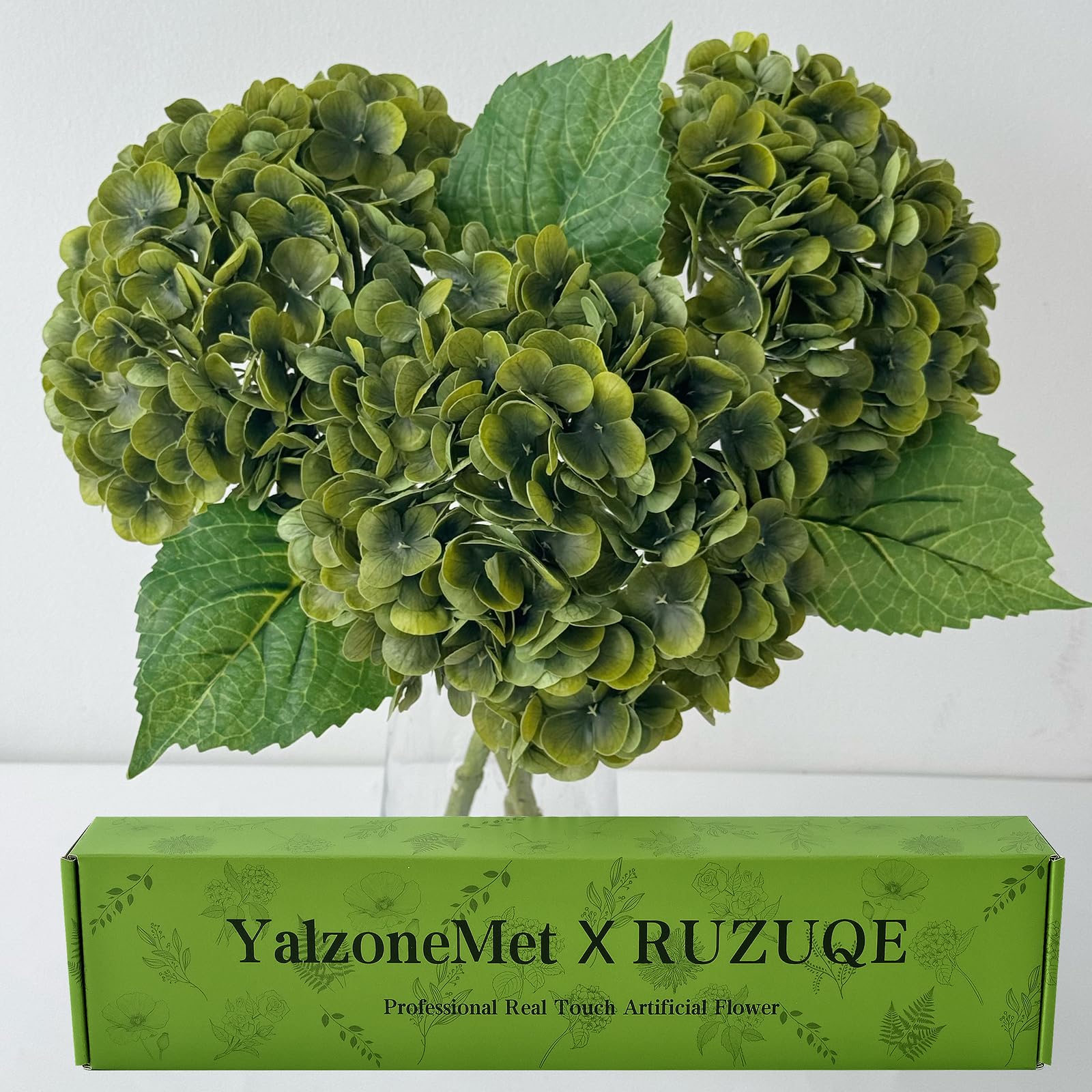 Hortensia artificiel au toucher réaliste pour éliminer l'entretien des bouquets | Lot de 3