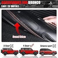 Vista 2 de Mabett Cubierta trasera del asiento trasero Protector de respaldo para Ford Bronco Accesorios 2025 2021-2024 con forro de asiento para perro Bronco