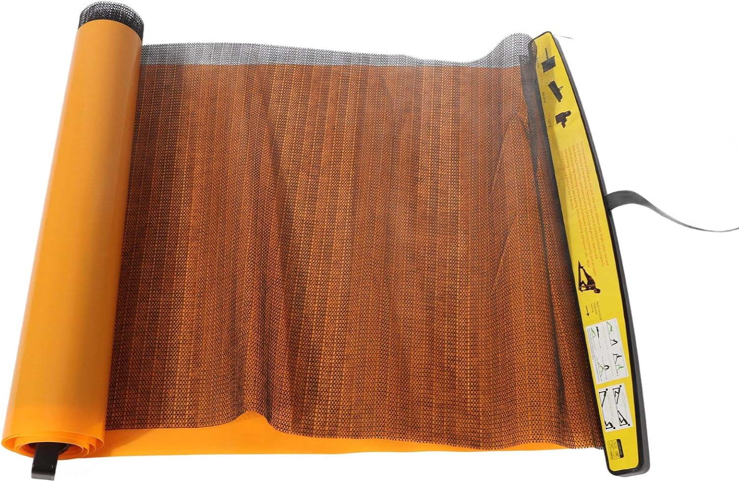 Workout Sliding Board Exercise Equipment, Slide Board for Indoor Outdoor Fitness, with End Stops for Speed Balance Training, Orange Basic Style 2 Meter