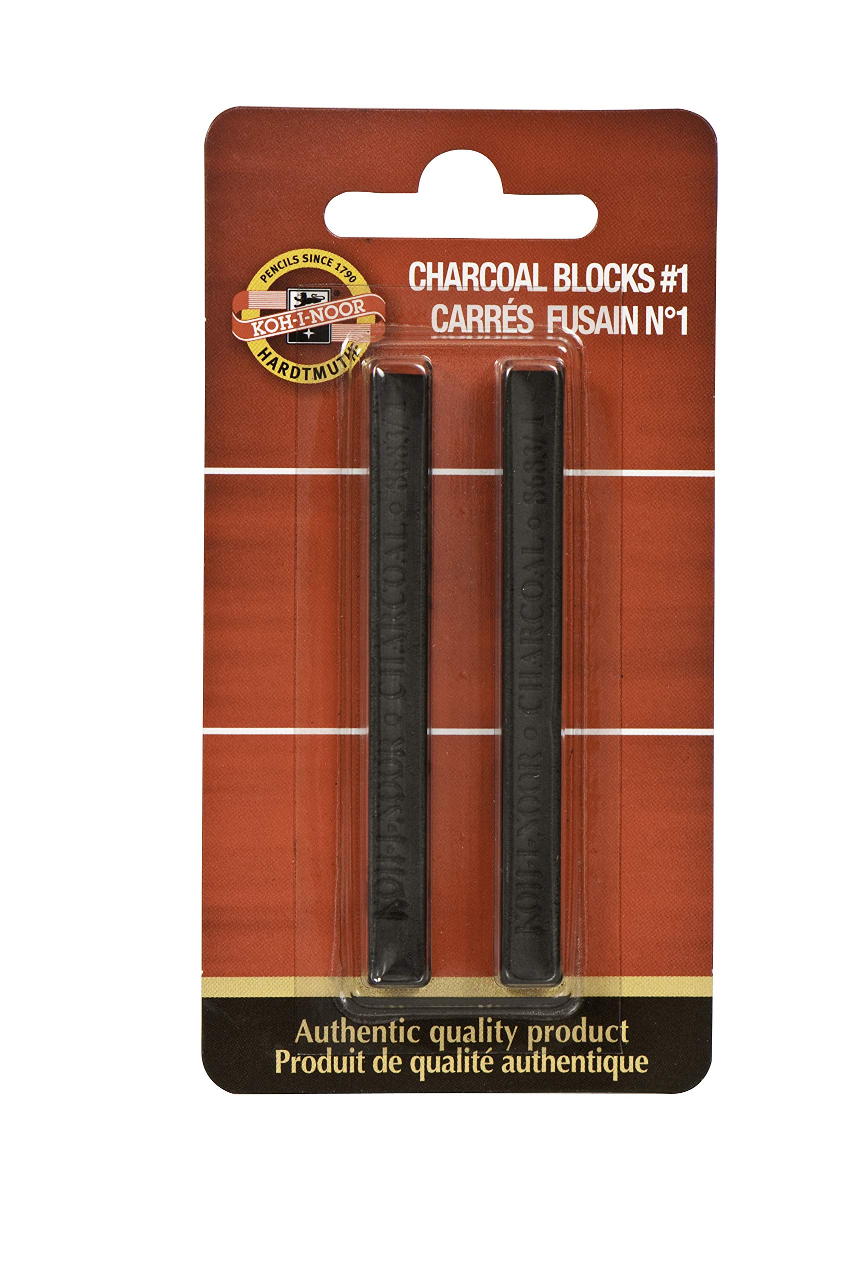 Koh-I-Noor FA8683.2BC1 Gioconda Artist Charcoal Blocks, Degree 1, 2-Pack