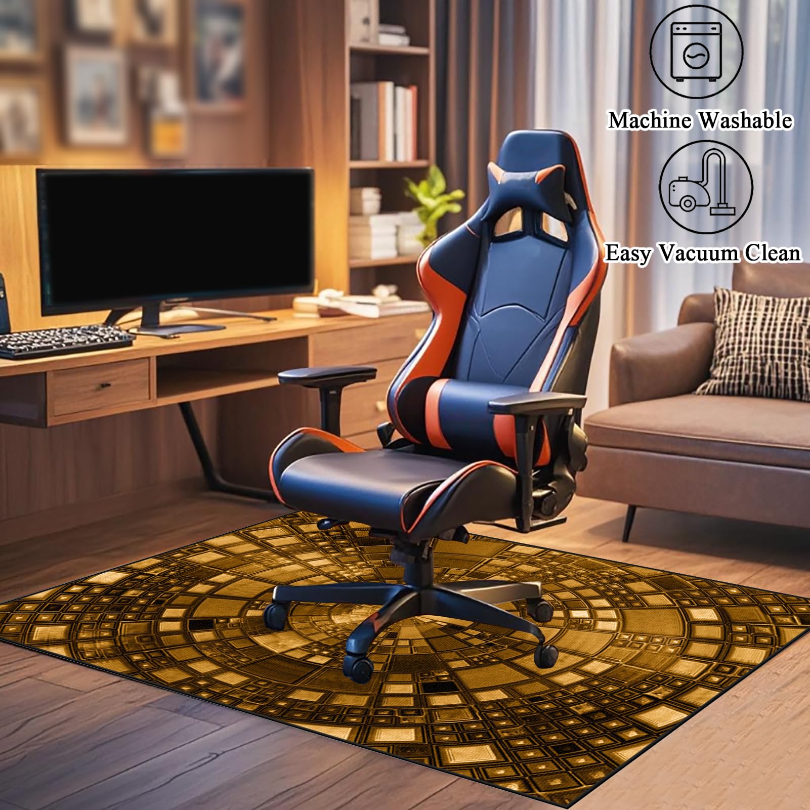 180 x 250 cm Tapis de Protection de Sol pour sous- Tapis Chaise de Bureau - Tapis Chaise Gaming Antidérapant - Protège Sol sous Chaise pour stratifié Parquet Carrelage - Tapis pour Fauteuil