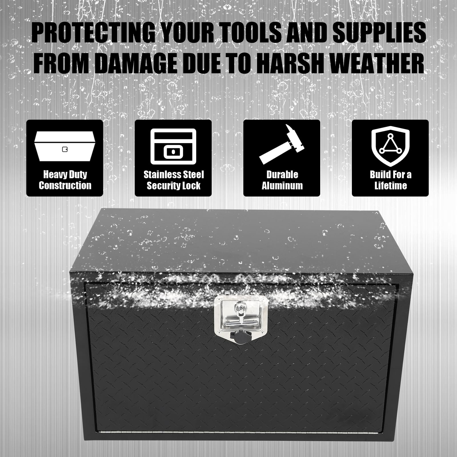 30 Truck Bed Trailer Underbody Aluminum Tool Box Storage Pickup RV