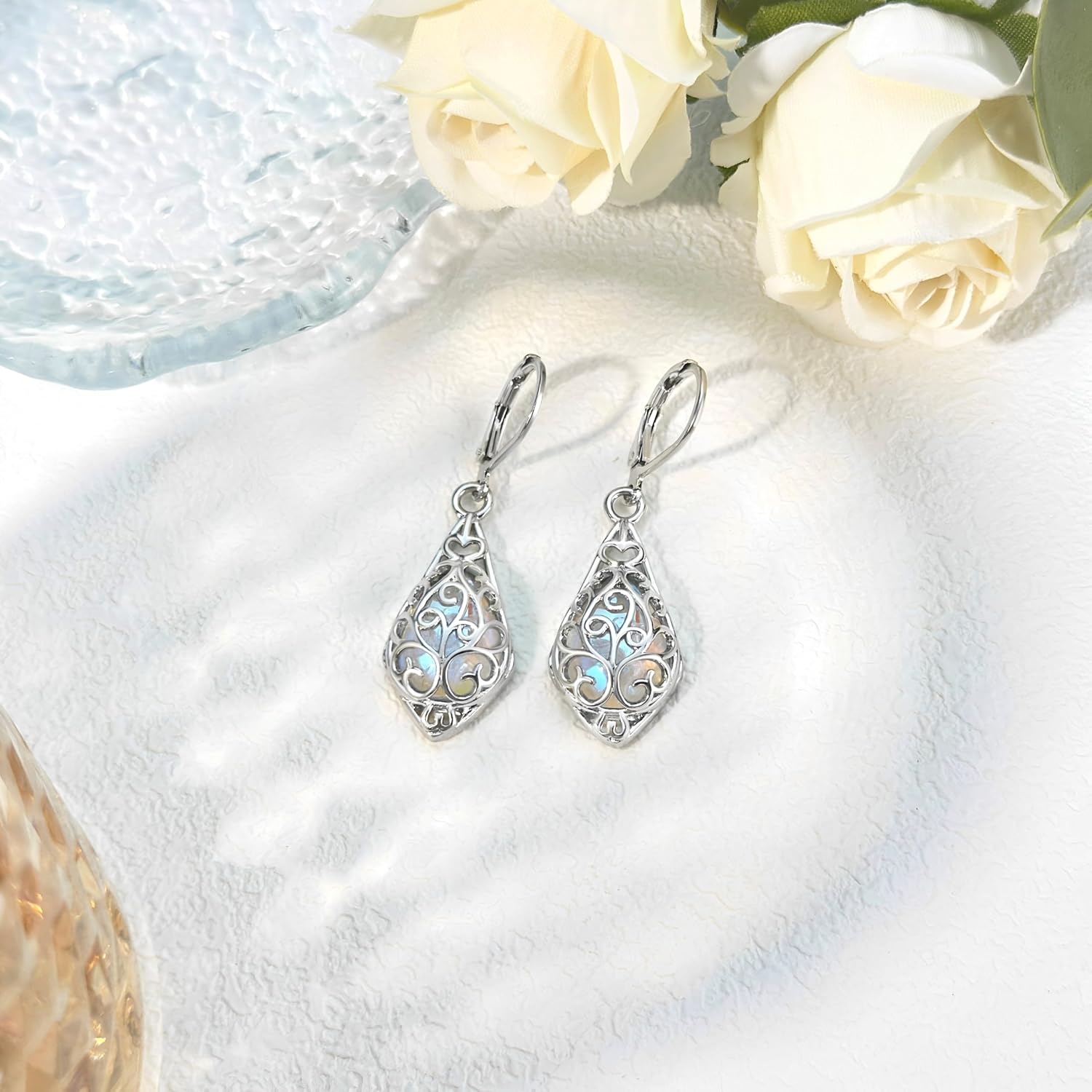 Flower Earrings Daisy/Sunflower Leverback Earrings Dainty Flower Drop Dangle Earrings Jewelry for Women Birthday - Image 5