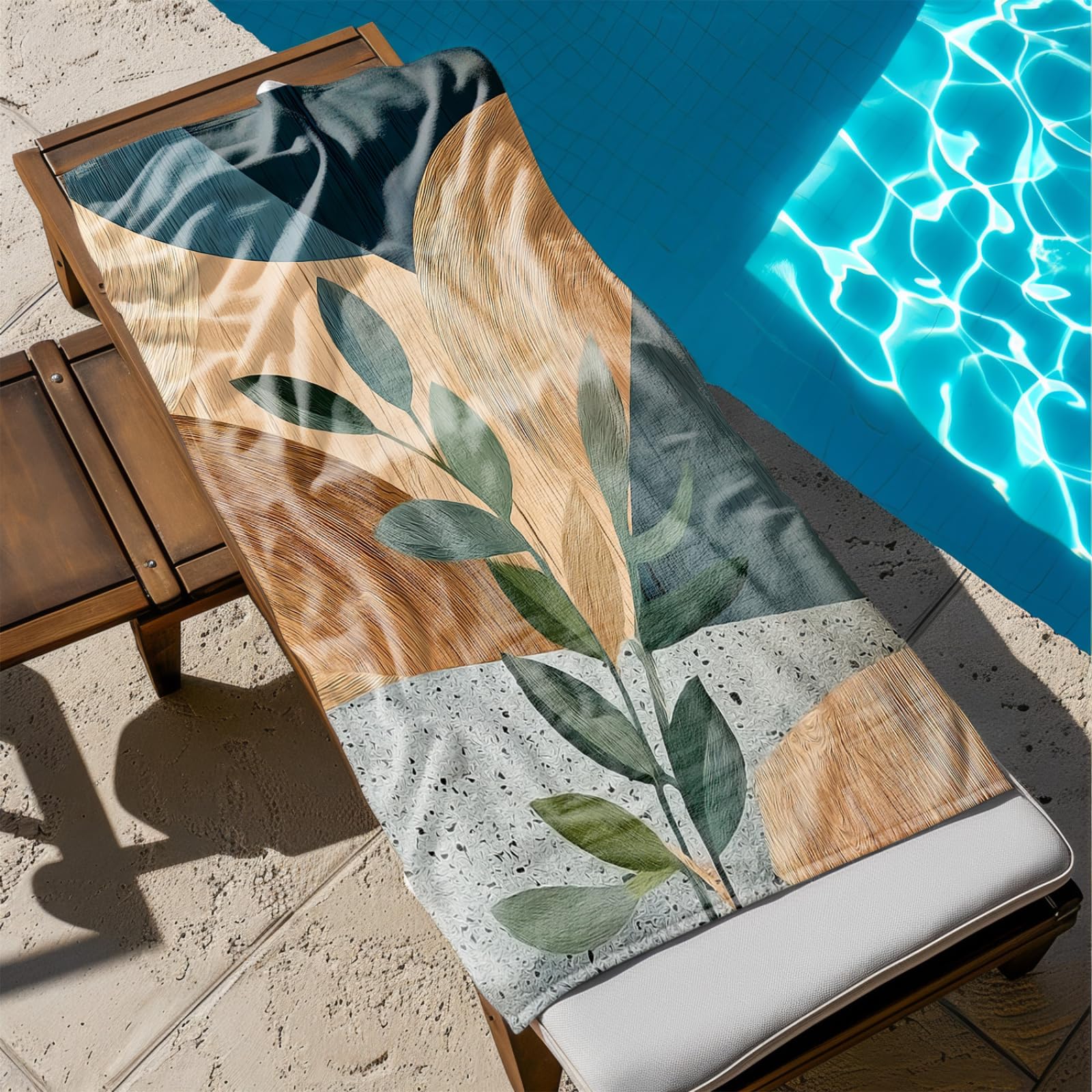 Générique Serviette de Plage 90X180 Marron Vert