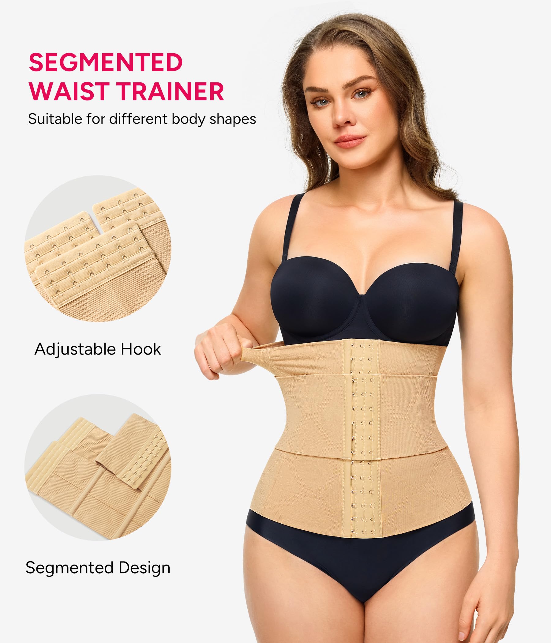 KUMAYES Corset Reductor Fajas Reductoras Mujer Waist Trainer Cintura Faja Cinturón Abdomen Faja Colombiana Corsé Moldeadora Corsé Bustier Shapewear Postparto