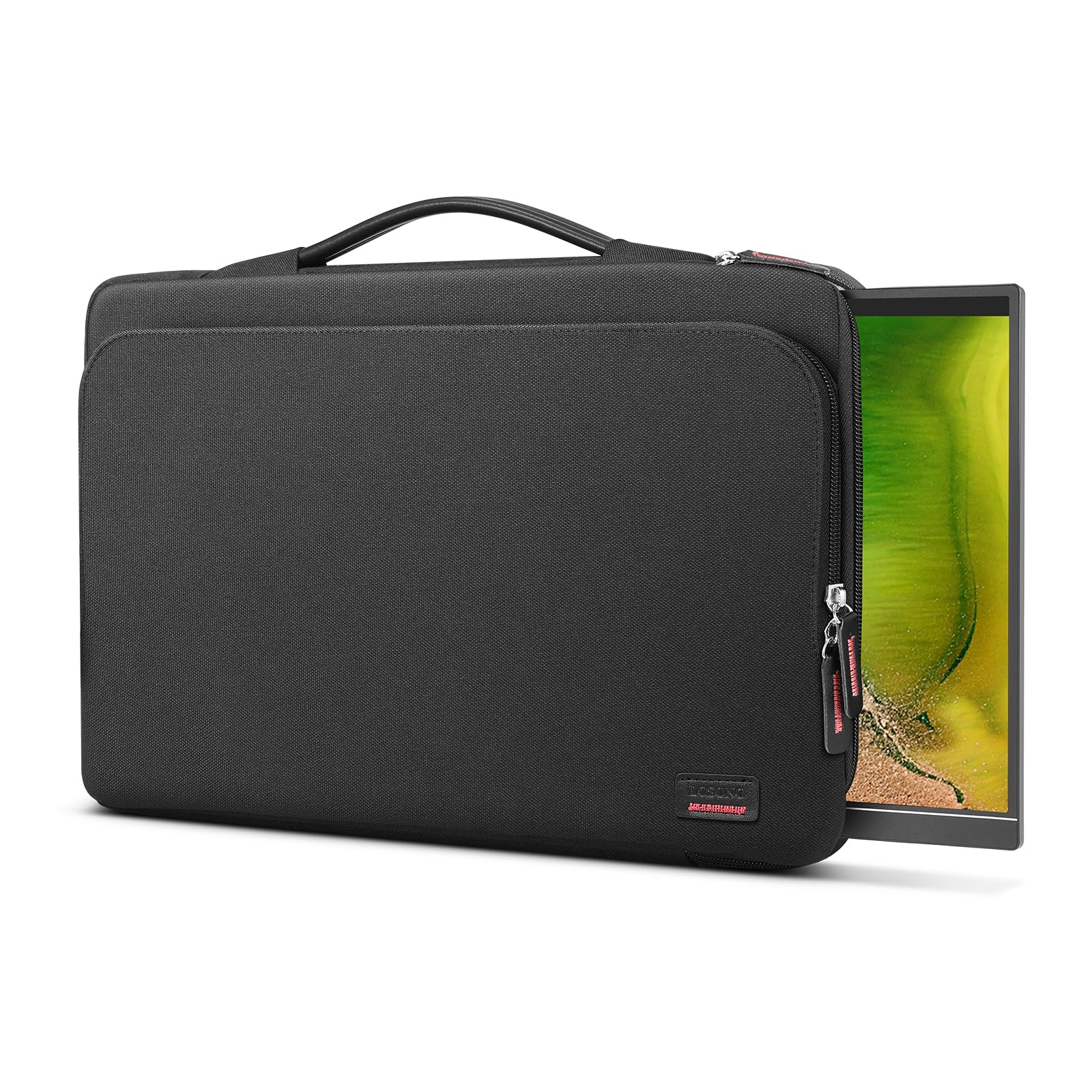 Funda para monitor portátil de 18.5 pulgadas, funda protectora para portátil de 18.5 pulgadas con asa de poliuretano, bolsillo grande para accesorios y resistente al agua para monitor de viaje, funda