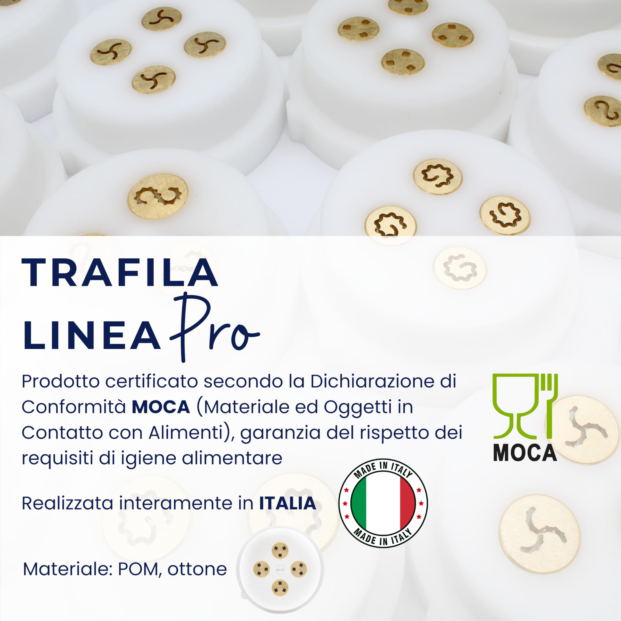 My Trafile - Trafila Linea Pro N°26 Chitarre 2,5 mm in POM con inserti professionali compatibile con Philips Pasta Maker Avance/7000 series