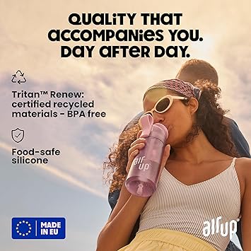 air up water bottle (16oz) Steel Black + 5x pods Flavor Fiesta | Sugar free flavor pods & Water bottles with straw | Flavored water bottle