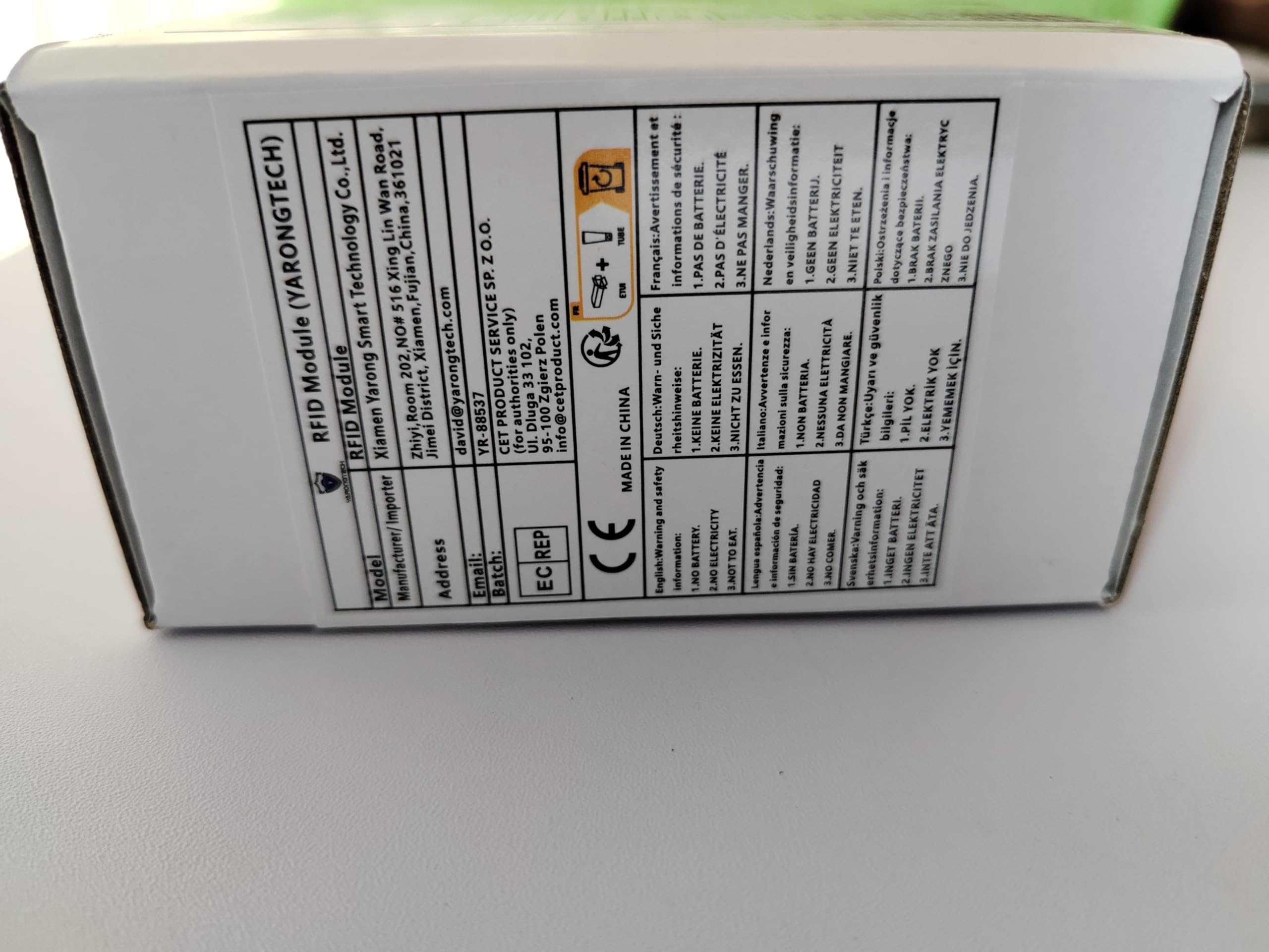 YARONGTECH Scheda RFID 4K 13,56 MHz ISO 14443A chiave bianca (confezione da 100)