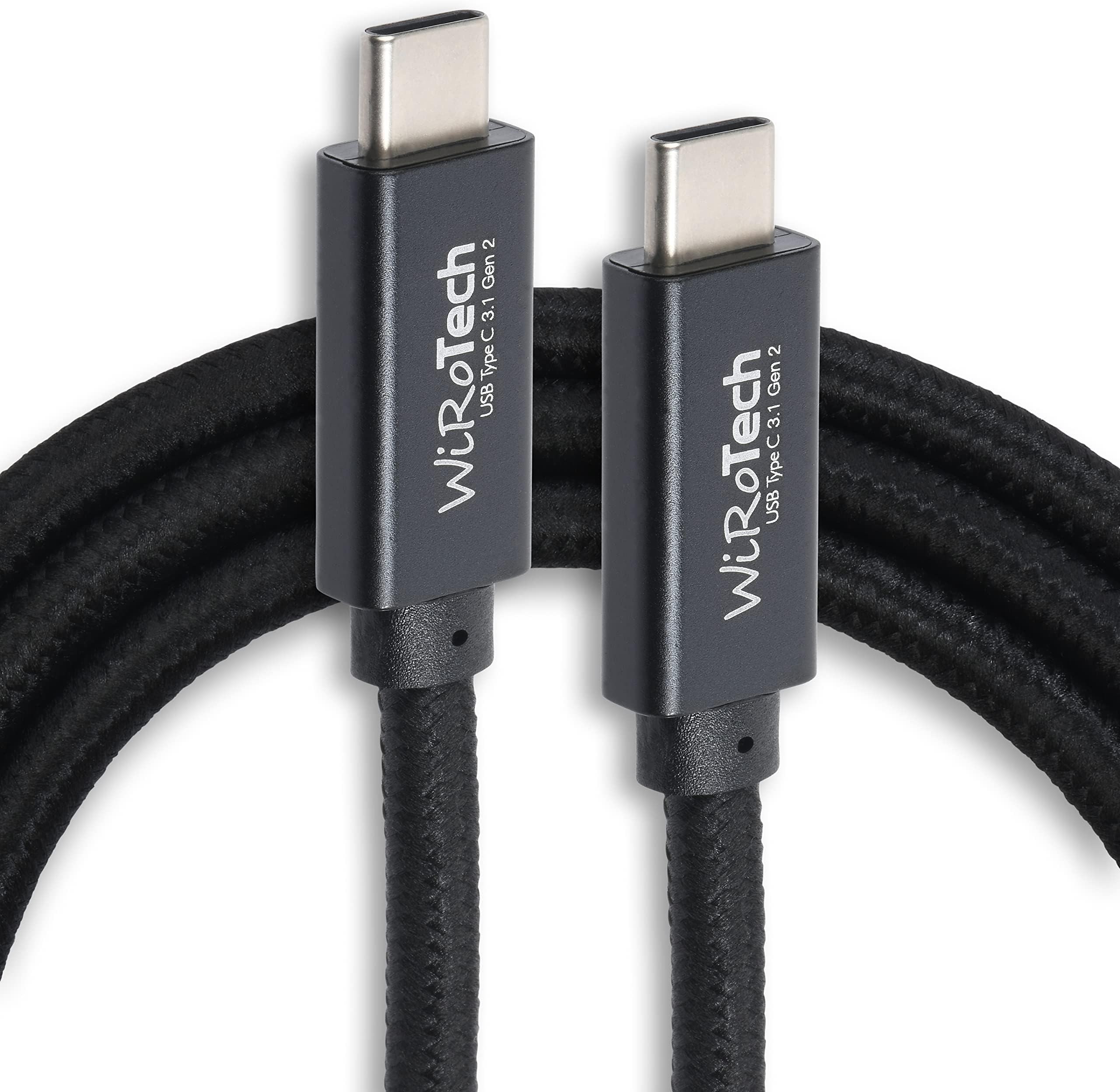 Samsung Galaxy S22 Compatible Charging Cable, [WiRoTech] USB C 3.1 Gen2 10Gbps, Samsung S21 S20 Note, Meta Quest 2, Compatible with MacBook iPad and PC (Black, 3 Feet)