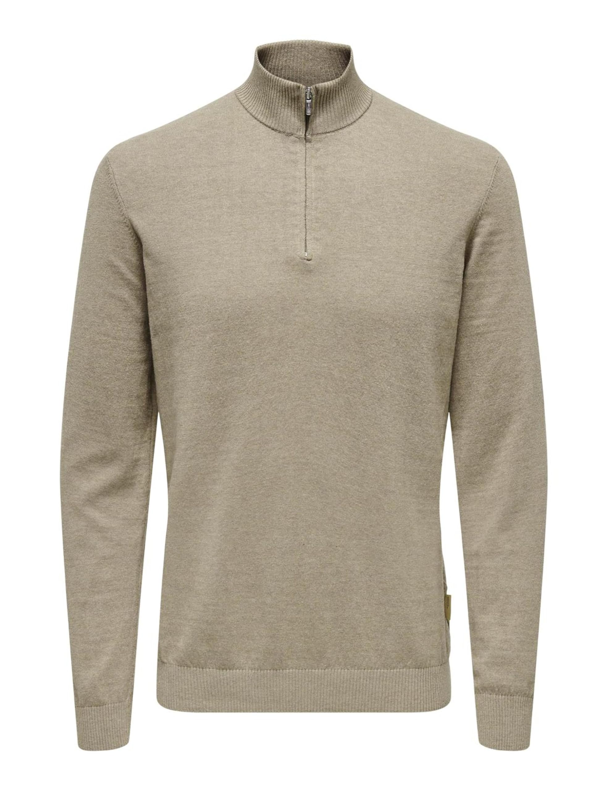 ONLY & SONS ONSLOUI Male Knitted Jumper, Desert Taupe, M