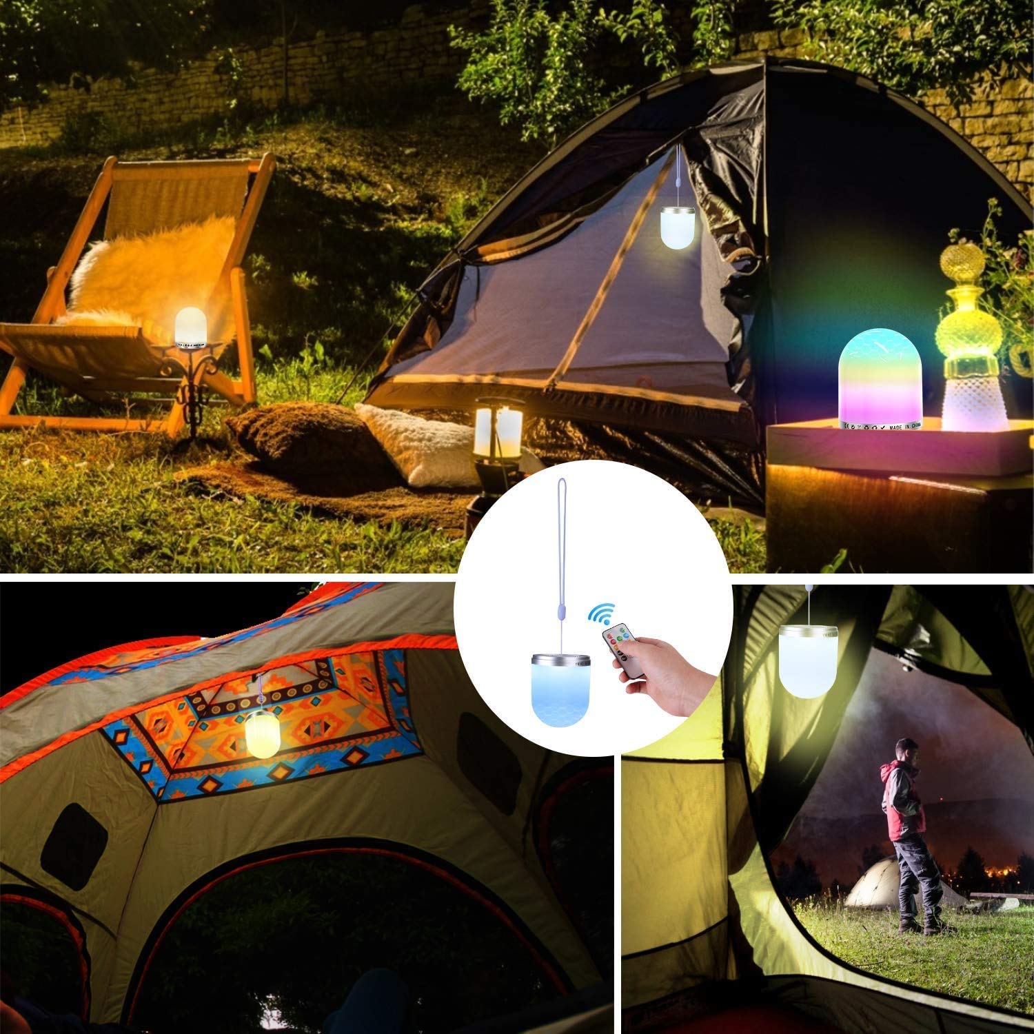 lampka nocna LED, z pilotem zdalnego sterowania, lampka nocna LED dla dzieci, możliwość ponownego ładowania z 3 trybami jasności, 7 zmieniających się kolorów, najlepszy prezent dla dzieci, przyjaciół