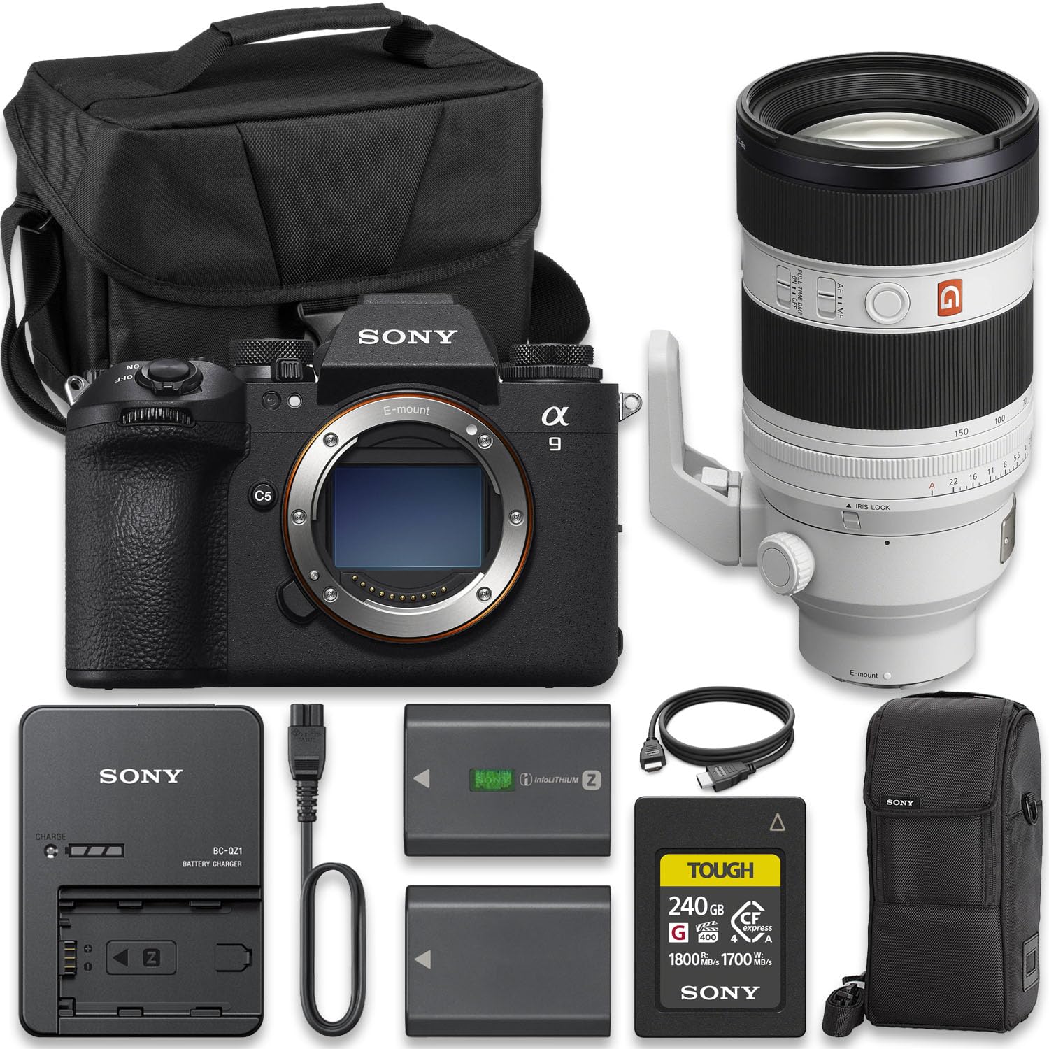 Sony Alpha 9 III Mirrorless Camera with Sony FE 50-150mm f/2 GM Lens