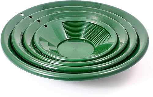 Miniatura 2 de ASR Outdoor Juego de sartenes de oro verde con doble rifle de 4 piezas para prospección de oro