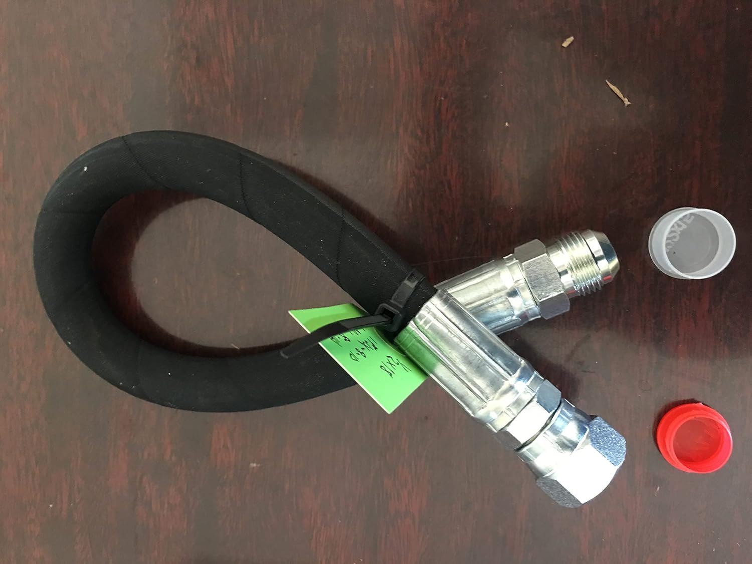 1/2inch x 24inch Hydraulic Hose Assembly 5,000 PSI with 1 Female JIC Swivels with 3/4-16 (8) Threads and 1 Male JIC with 1/2inch Threads