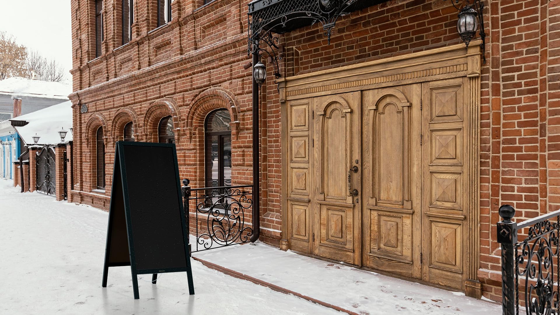 ALLboards Lavagna per gesso magnetica con cavalletto 150x61 cm RESISTENTE ALL'ACQUA - NERO