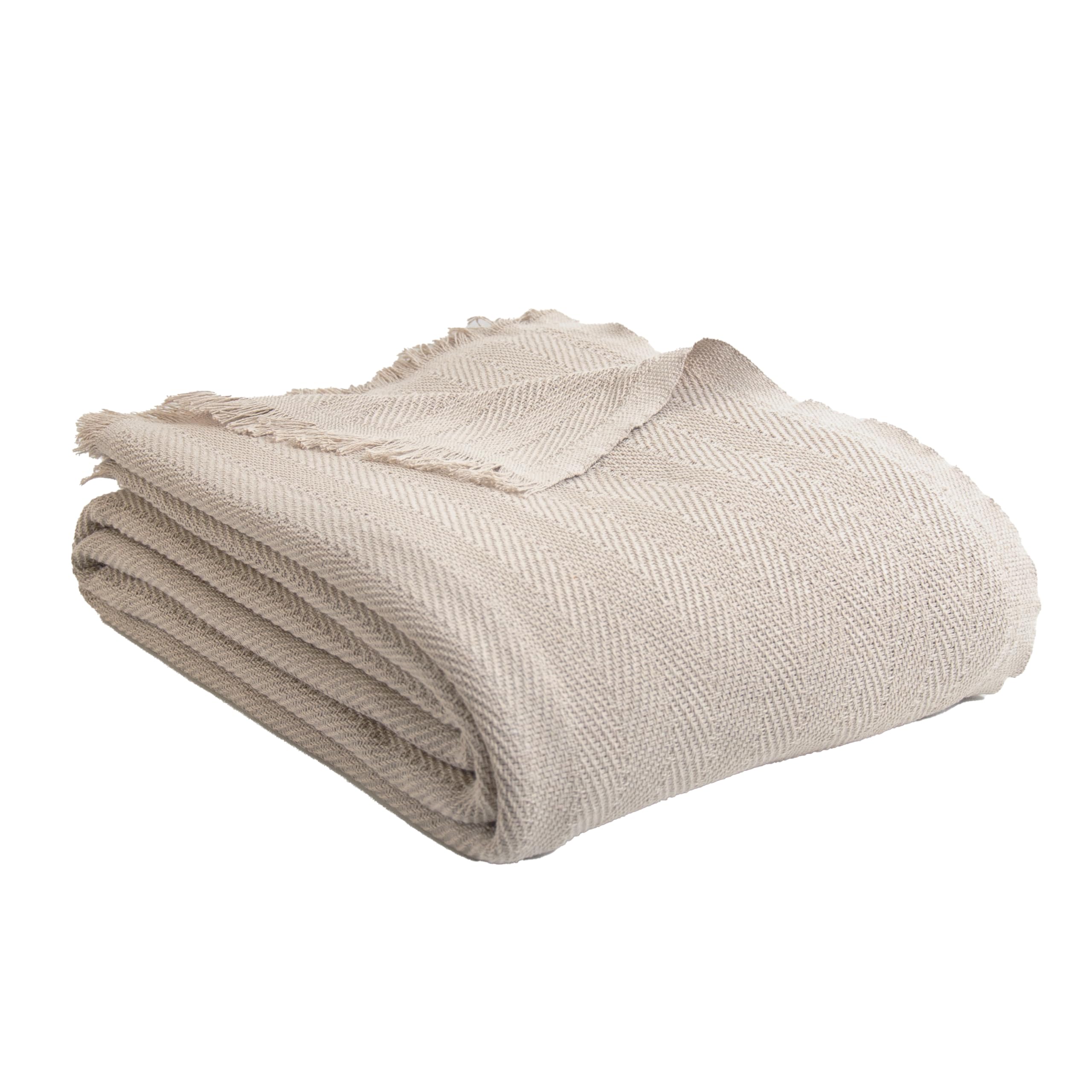 Milam London Bed Throw King Size, Beige, 220 x 240 cm - Image 4