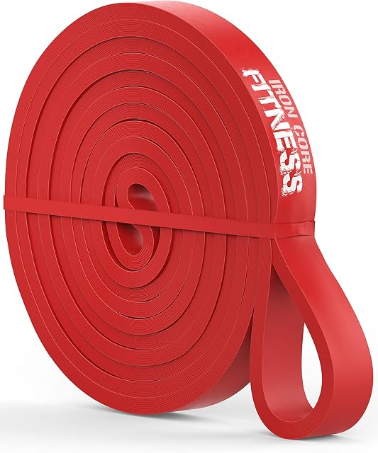 Iron Core Fitness Resistance Bands for Pull Up Assist- Strength Power Flexibility Training at Home or Gym. Ebooks and Workout Chart Included.