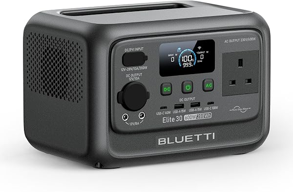 BLUETTI Elite 30 V2 Portable Power Station 600W (Power Lifting 1500W), 288Wh LiFePO4 Battery with 10ms UPS, Emergency Backup Power for Home Blackout/Winter Storm, Solar Generator for Camping/Road Trip - 1