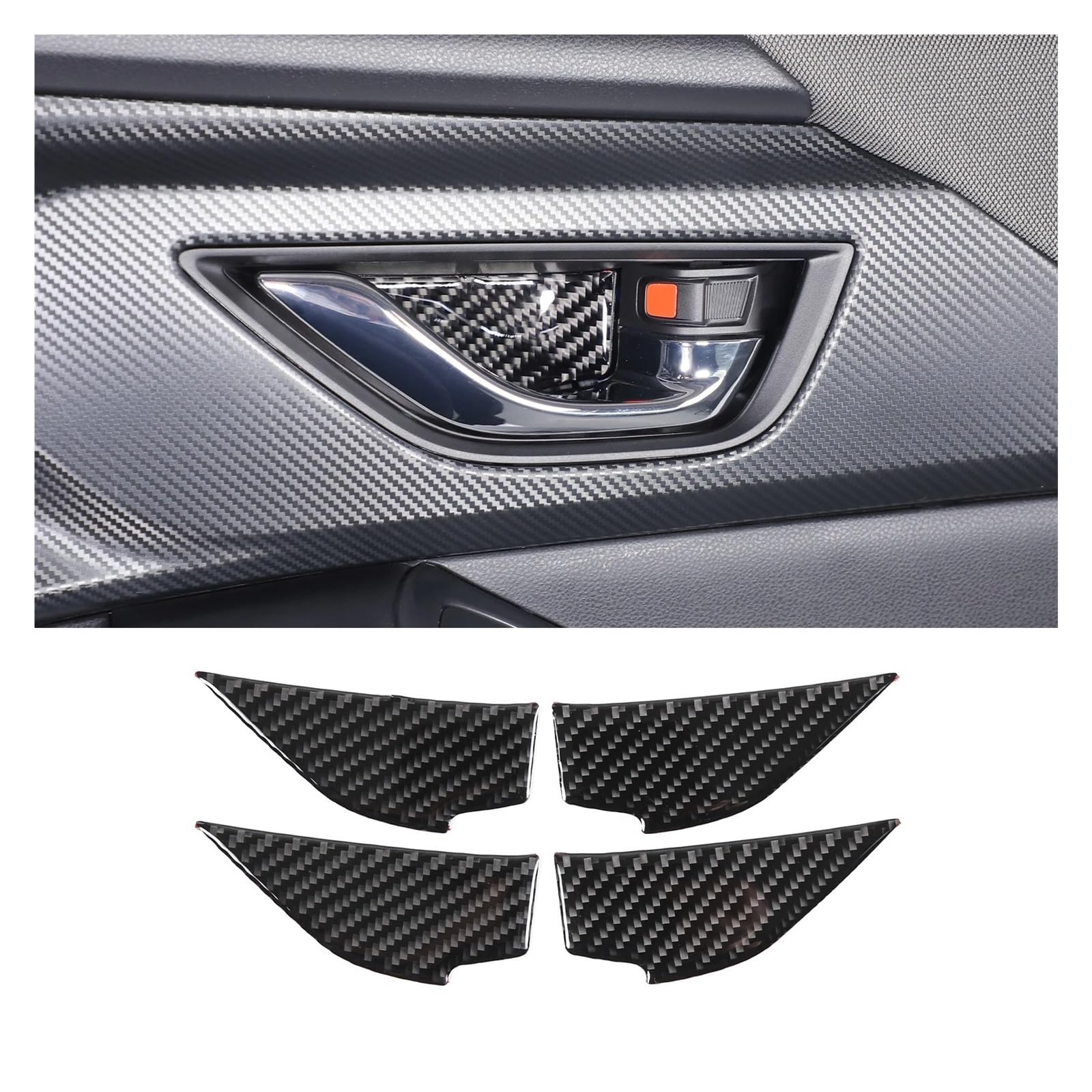 Interior Mouldings for Subaru for Crosstrek 2024 Black Carbon Fibre Car Interior Decoration Trim Frame Stickers Car Accessories Car Accessory(N-a)