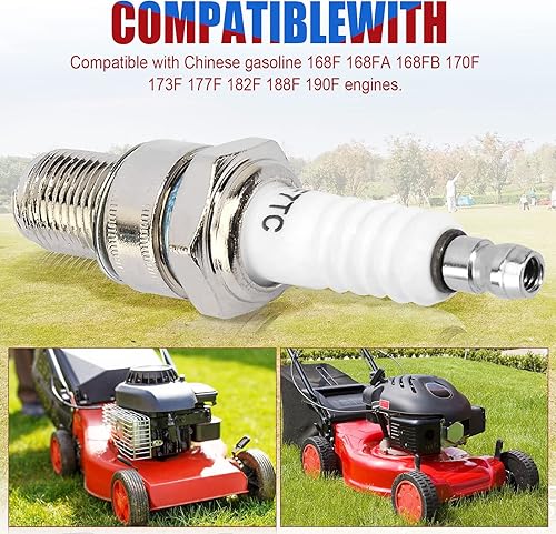 Miniatura 4 de Bujía F7TC para GX120 GX160 GX200 GX240 GX270 GX340 GX390 generador cortacésped tractor rotulador bomba de agua Gokart Mini máquina pulidora de