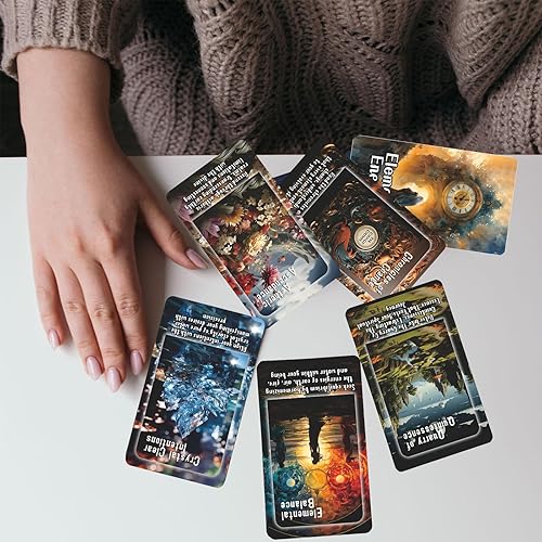 Miniatura 9 de Elemental Energies Oracle Tarot, cartas Oracle y cartas de tarot para principiantes, baraja de cartas Oracle, esta baraja cubre los elementos de