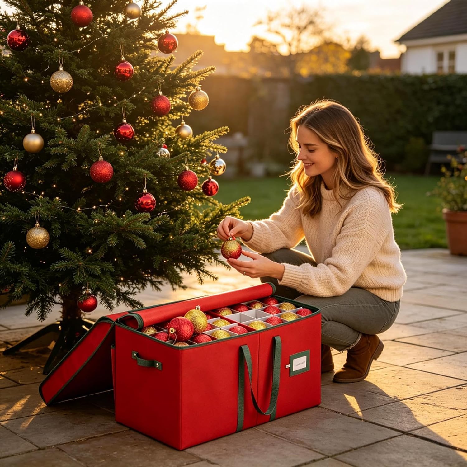 Ornament Storage Box Seasonal Ball Pendant Storage Container