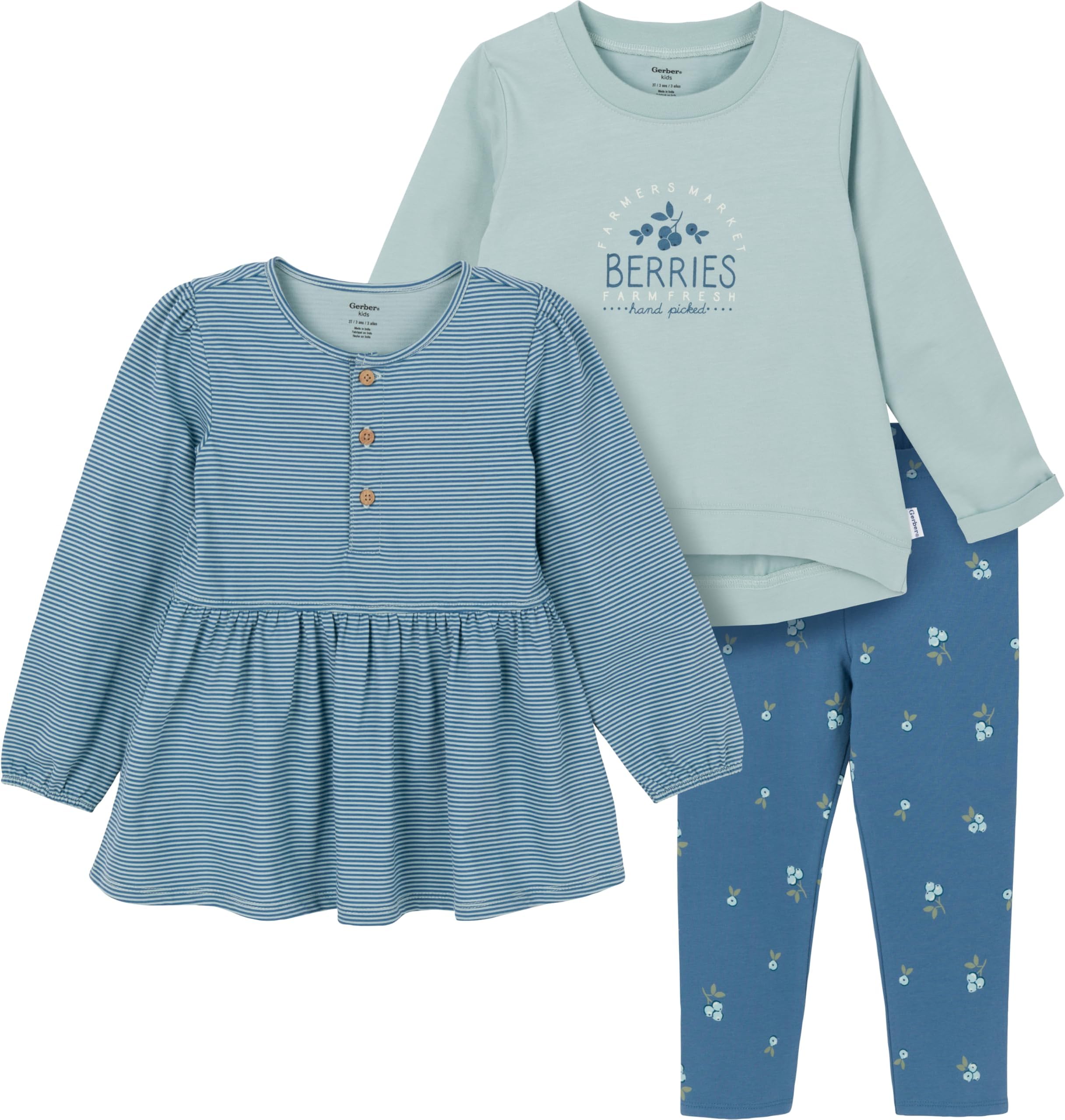 Gerber Baby Girls Toddler Girls' 3-piece Set