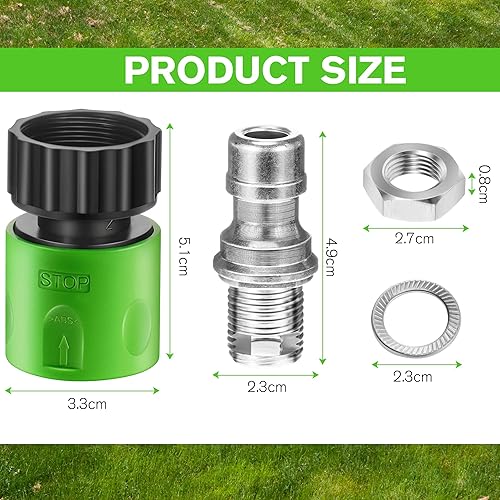 Miniatura 2 de Dreyoo Kit de lavado de cubierta de cortacésped, kit de accesorios de adaptador de lavado de cubierta, accesorios de limpieza para cortacésped,