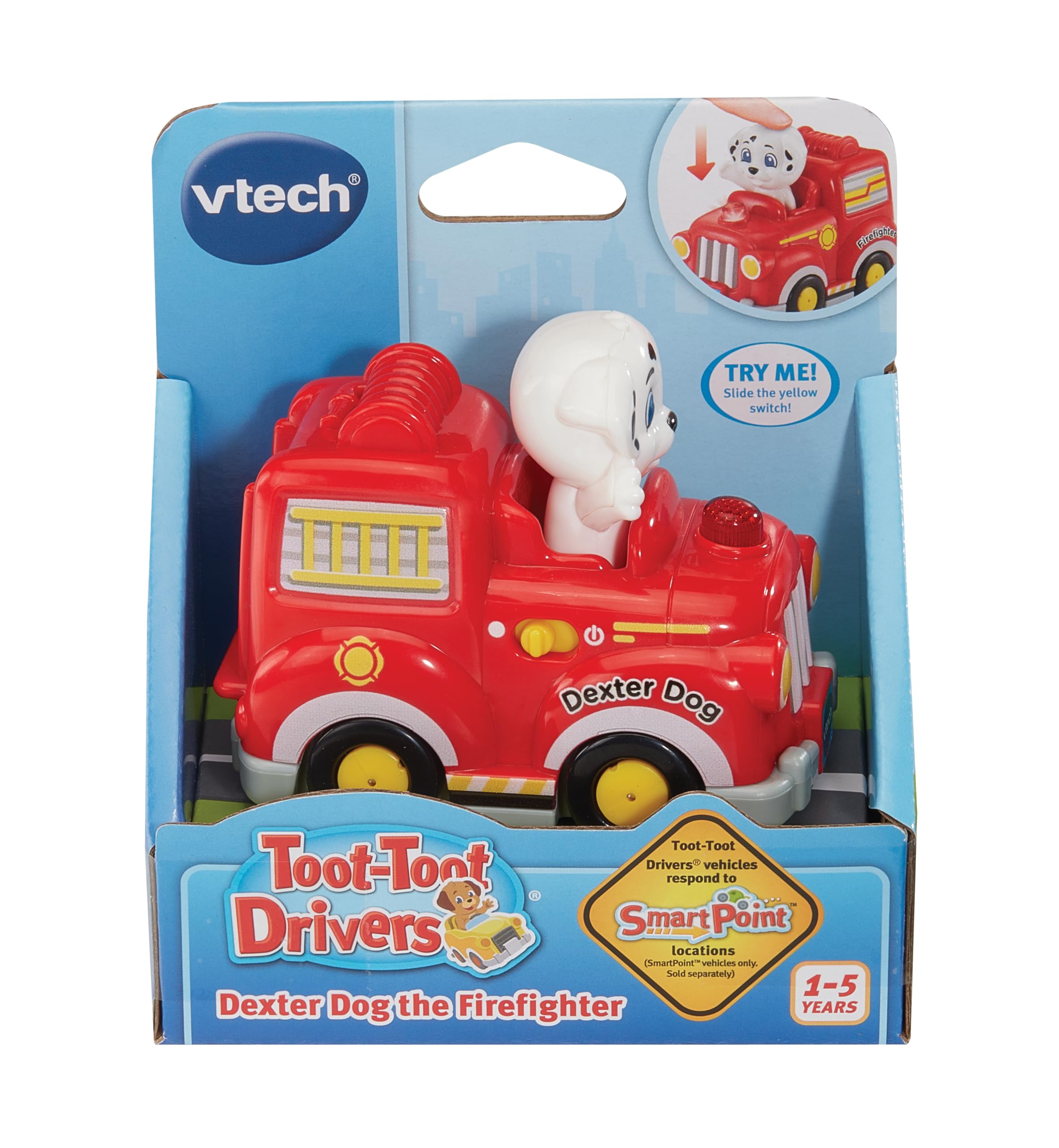 VTech Toot-Toot Drivers Dexter Dog the Firefighter, Interactive Toddlers Toy, Pretend Play with Lights and Sounds - Image 3
