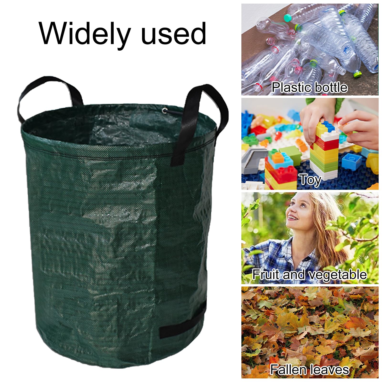 TONYSA Sacs à Déchets De Jardin Robustes, Capacité De 238 L, Sac