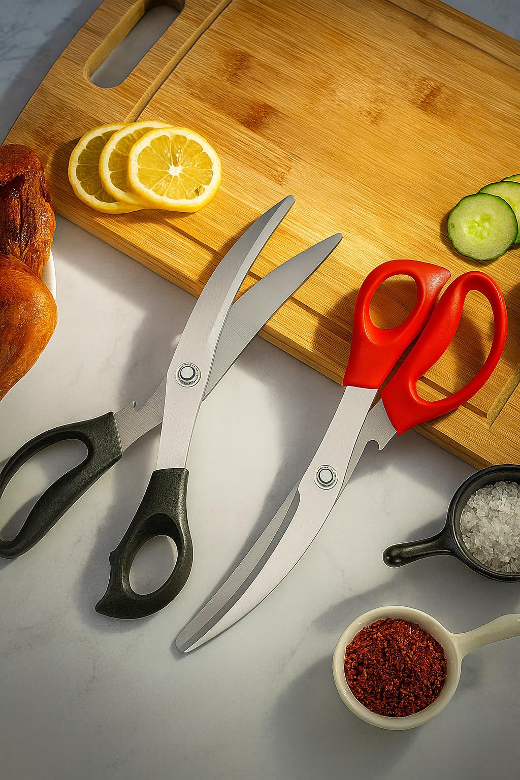 Top Chef Kitchen Scissors - Korean Style, Stainless Steel -7