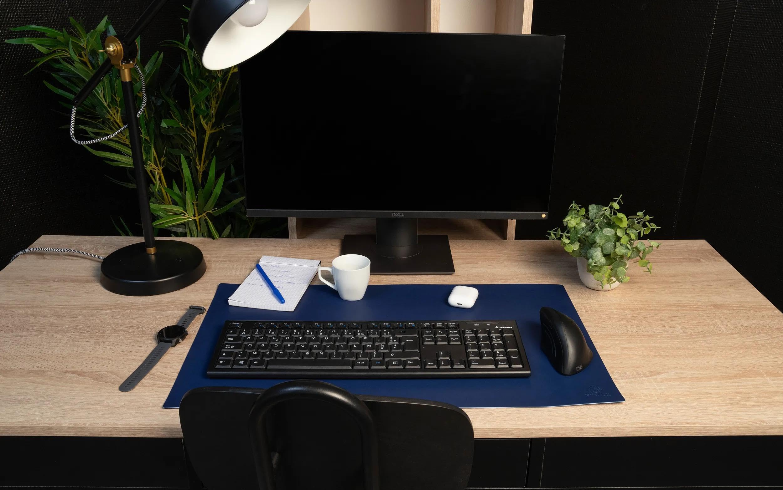 Exacompta - Ref. 29120E – Karton mit 16 weichen Schreibtischunterlagen Home Office – aus zweifarbigem Polyurethan – weich und strapazierfähig, schützt den Schreibtisch, Mauspad – 35 x 60 cm