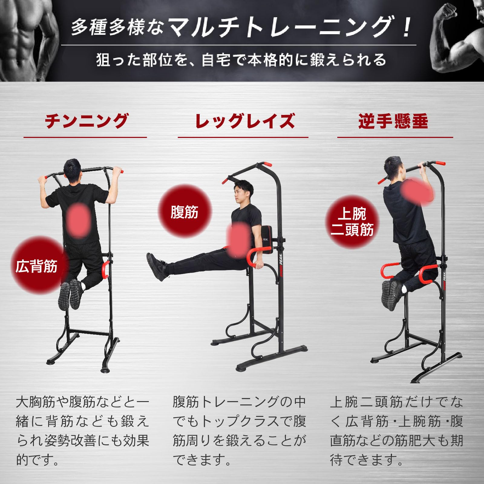 Amazon.co.jp: PYKES PEAK (パイクスピーク) ぶら下がり健康器 懸垂