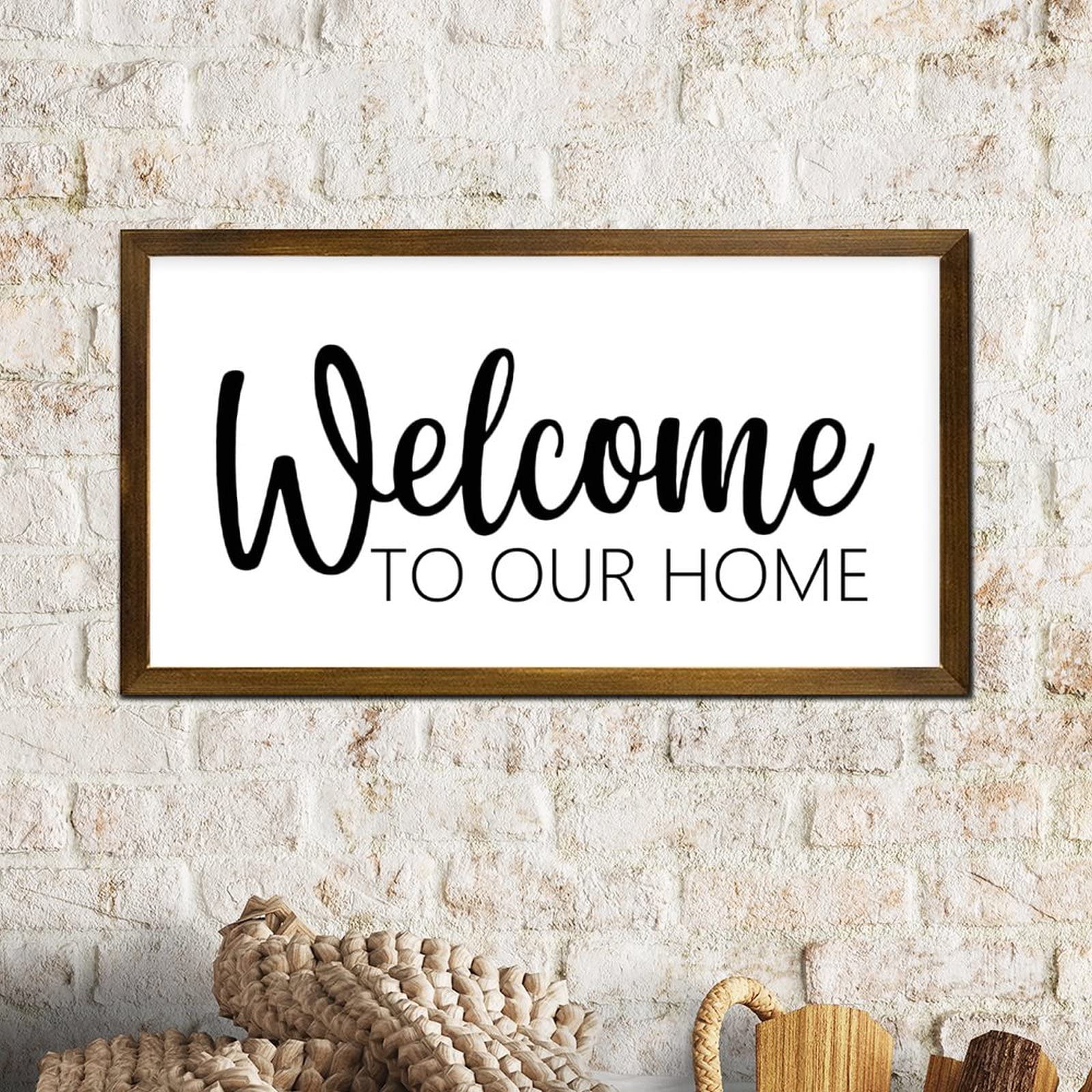 Panneau En Bois De Bienvenue Grandkids - Cadeau Pour Grand-mère - Plaque Rustique à Suspendre - Décoration Murale Pour La Maison